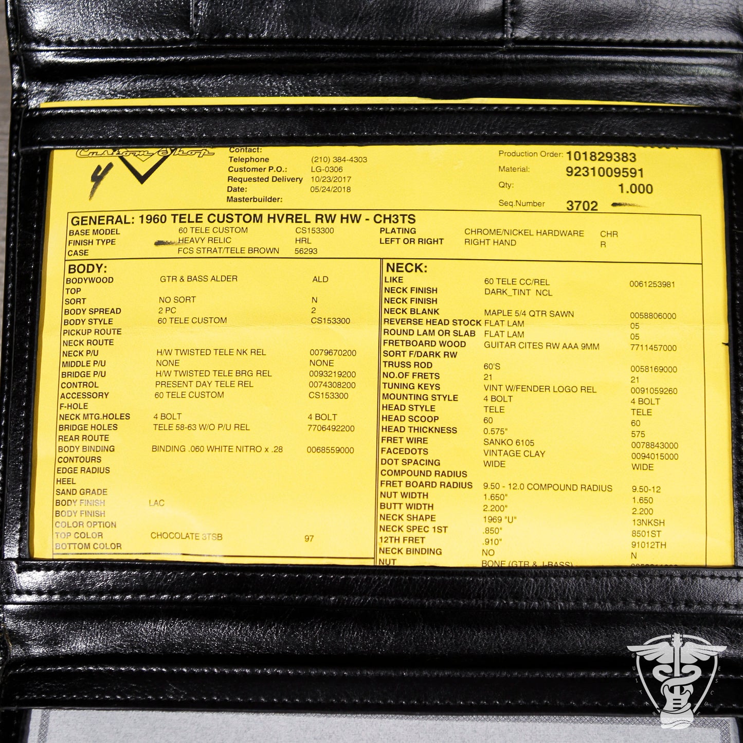 2019 Fender Custom Shop '52 Telecaster Relic - 6.72 LBS