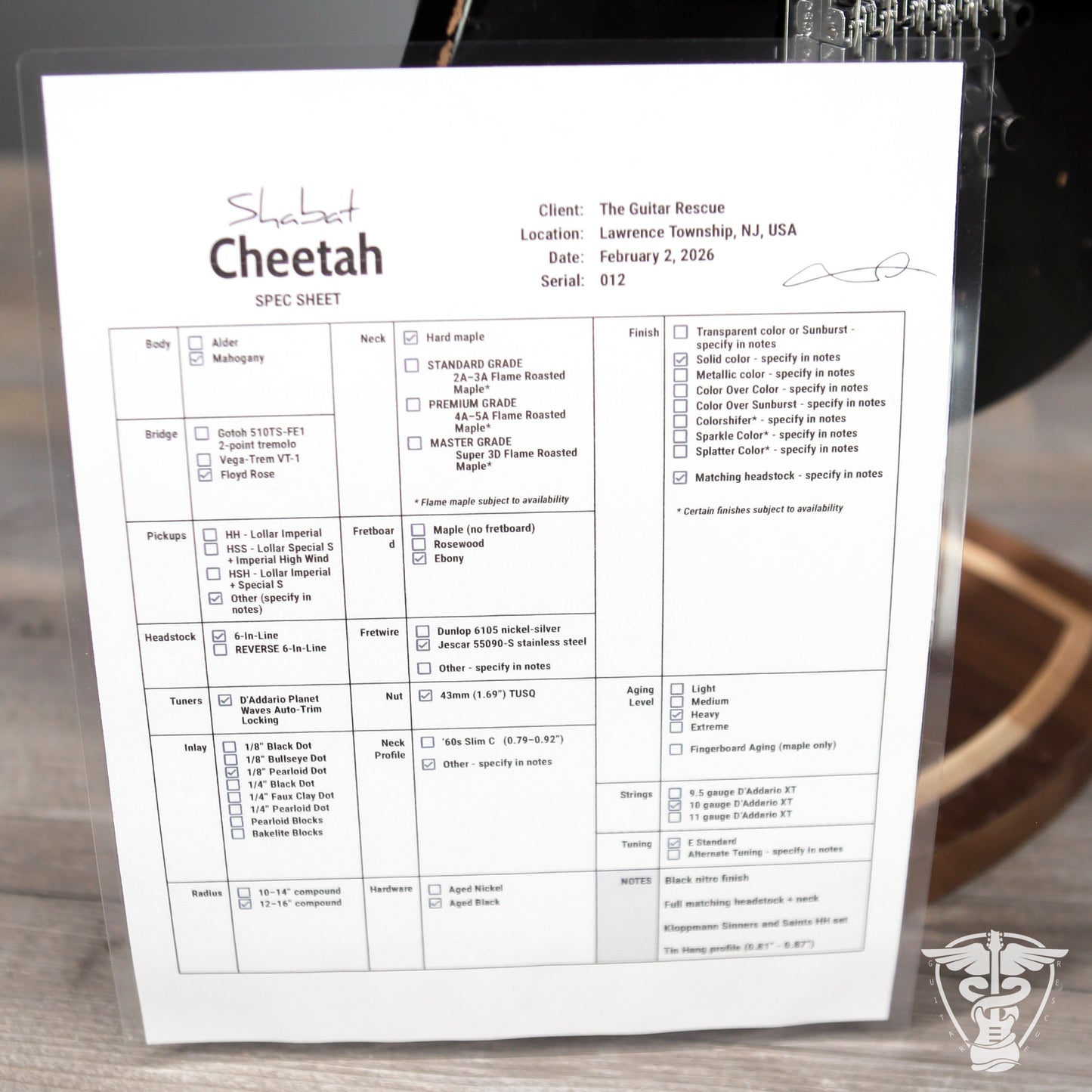 2026 Shabat Cheetah NAMM 2026 Exclusive- 8.09 LBS