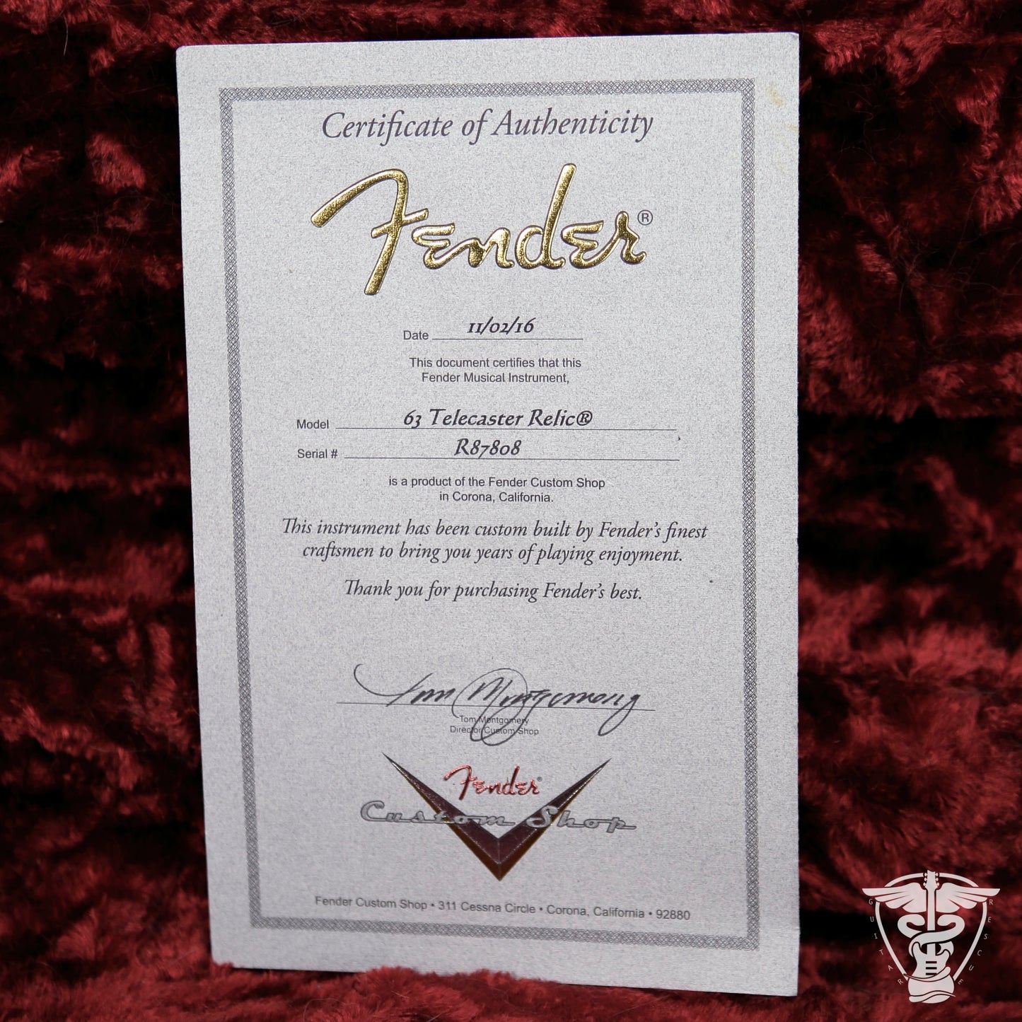 2016 Fender Custom Shop '63 Telecaster Relic - 6.93 LBS