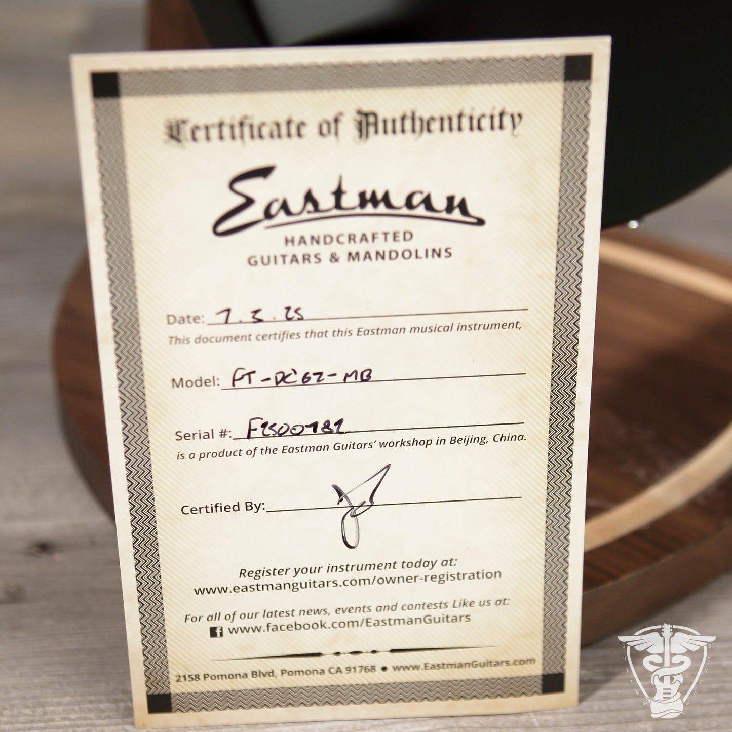 2025 Eastman Fullertone DC '62 - 7.61 LBS