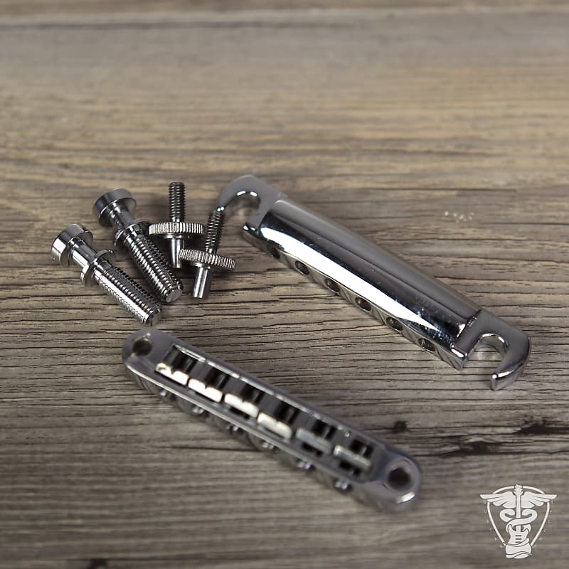 Gibson AVR1 Tailpiece & Bridge (Chrome)