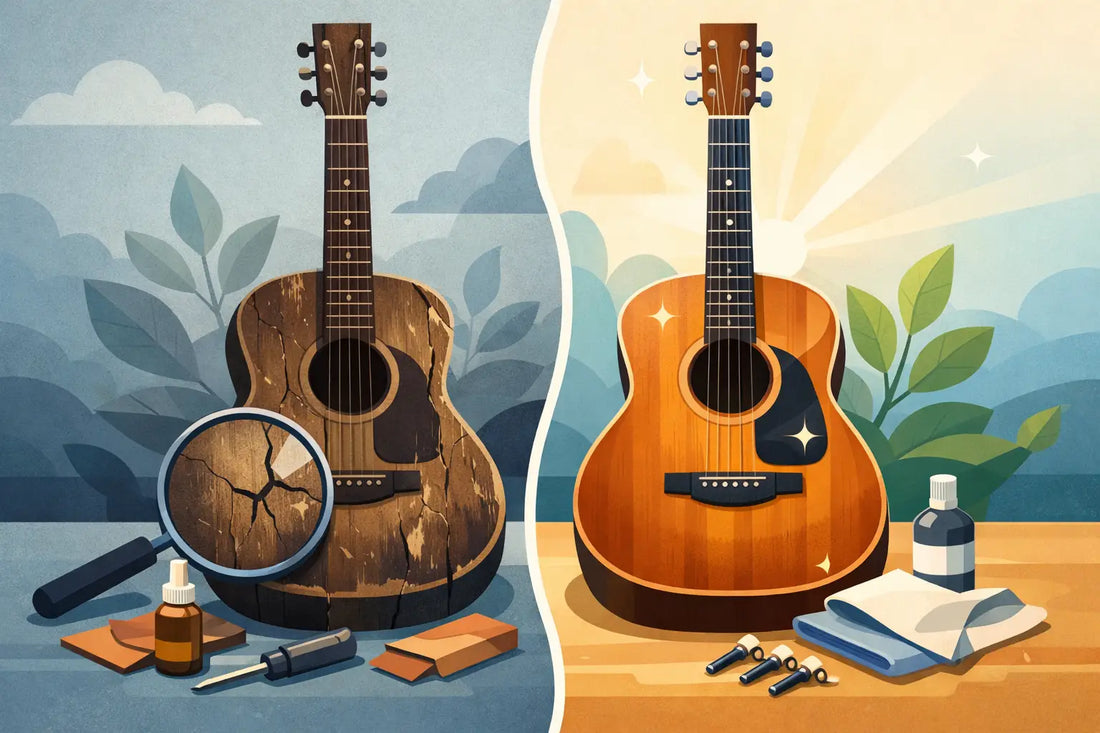 Guitar Restoration Before After: A Case Study