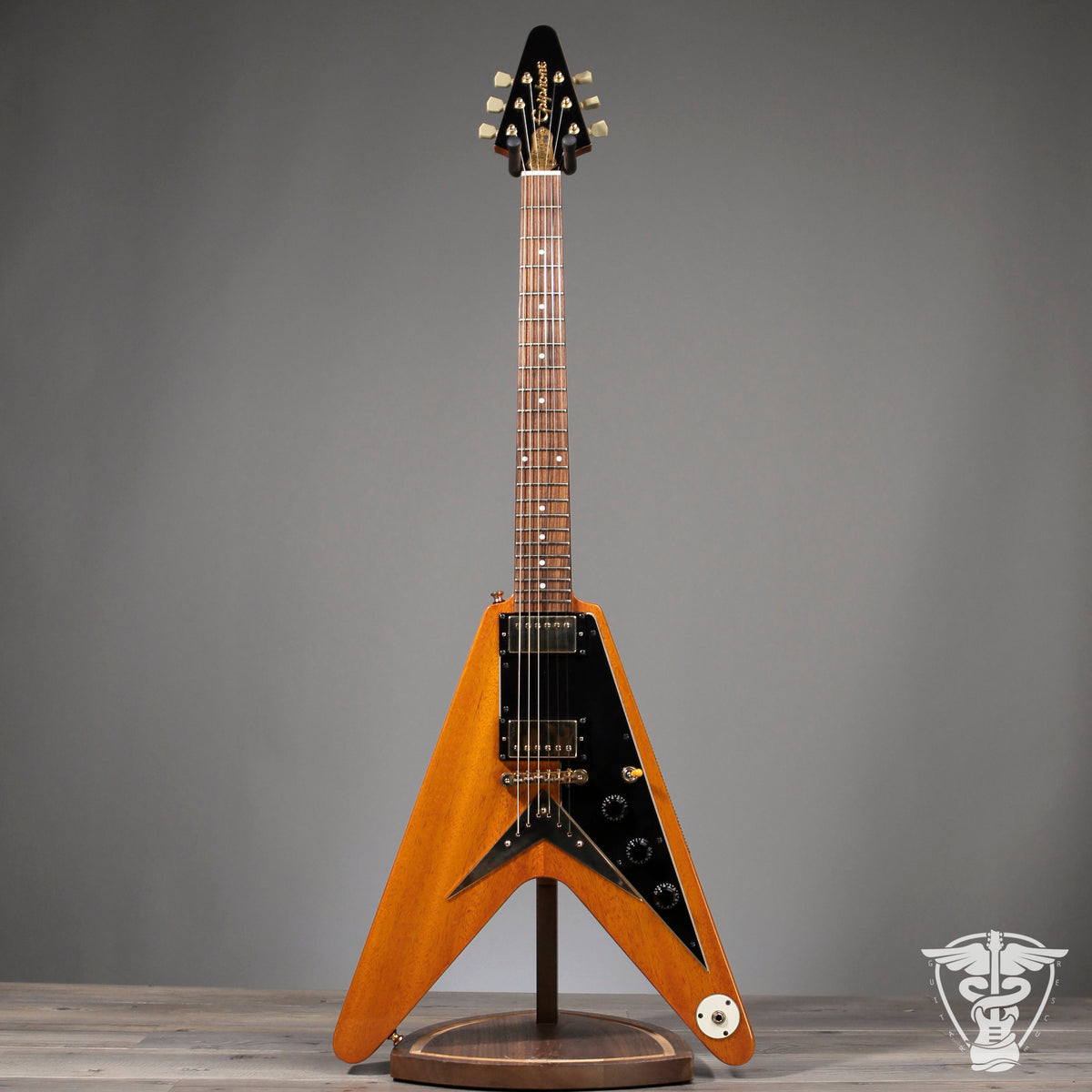 2018 Epiphone Limited Edition Joe Bonamassa 1958 "Amos" Korina Flying V - 7.29 LBS