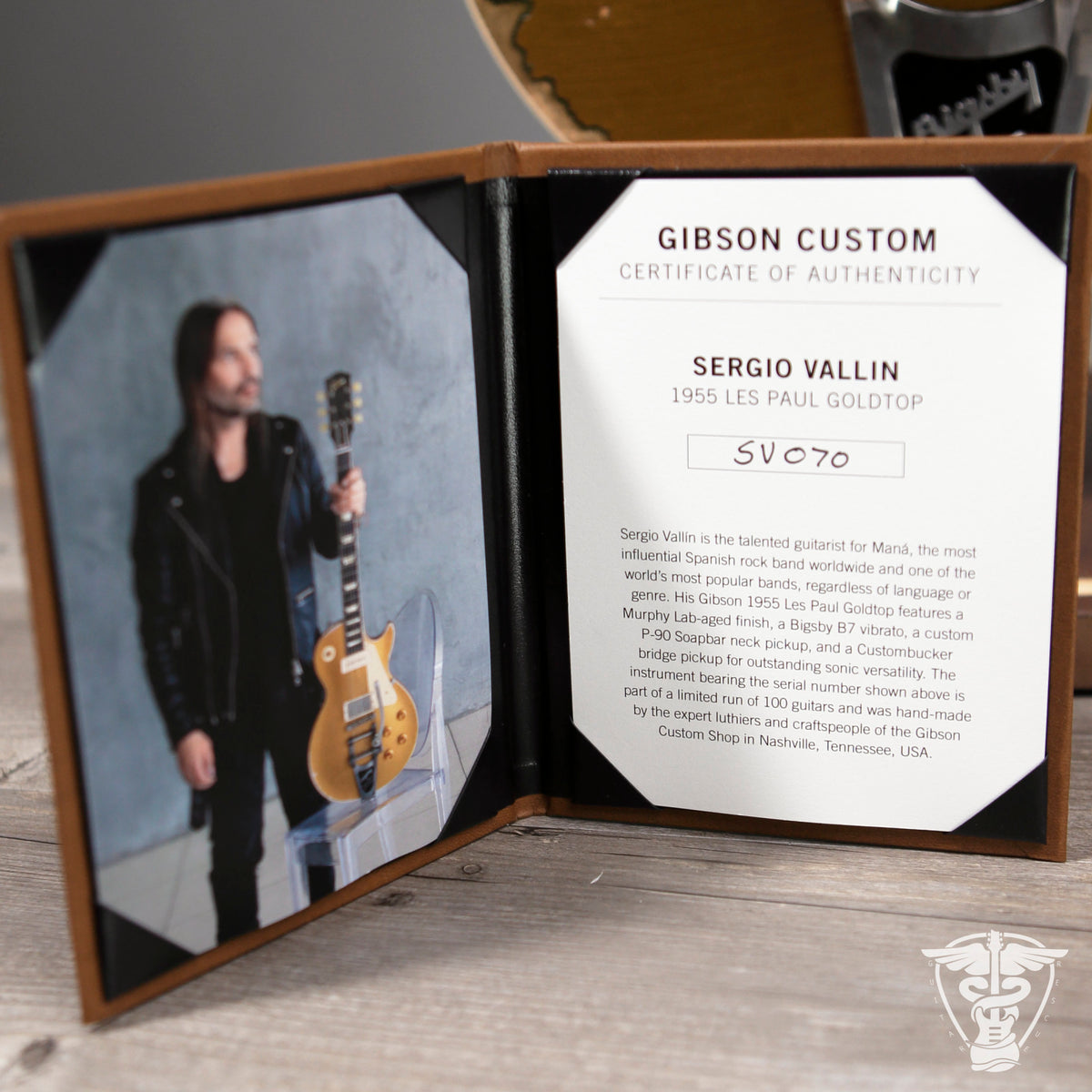 2022 Gibson Sergio Vallin 1955 Les Paul Goldtop SIGNED - 9.66 LBS
