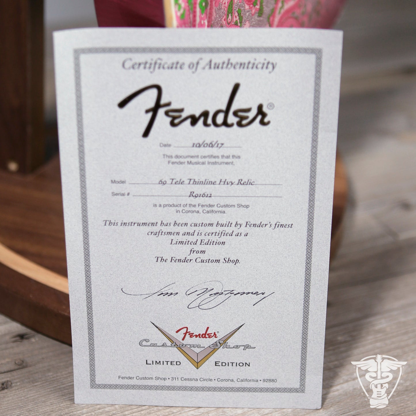 Fender Fender Custom Dealer Select Wildwood "10" '69 Thinline Telecaster 2017