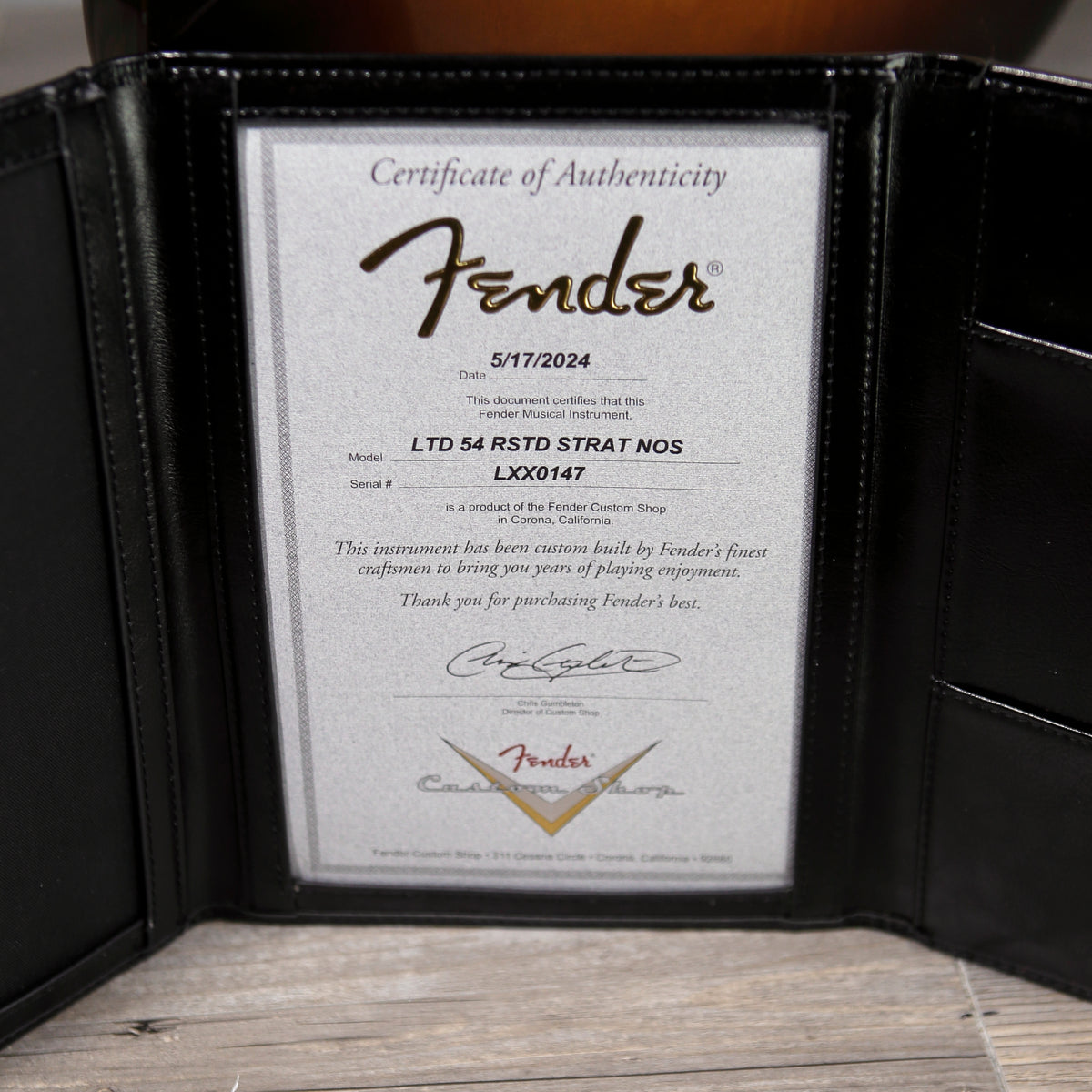 2024 Fender Custom Shop LTD 70th Anniversary '54 Roasted Strat NOS - 7.95 LBS