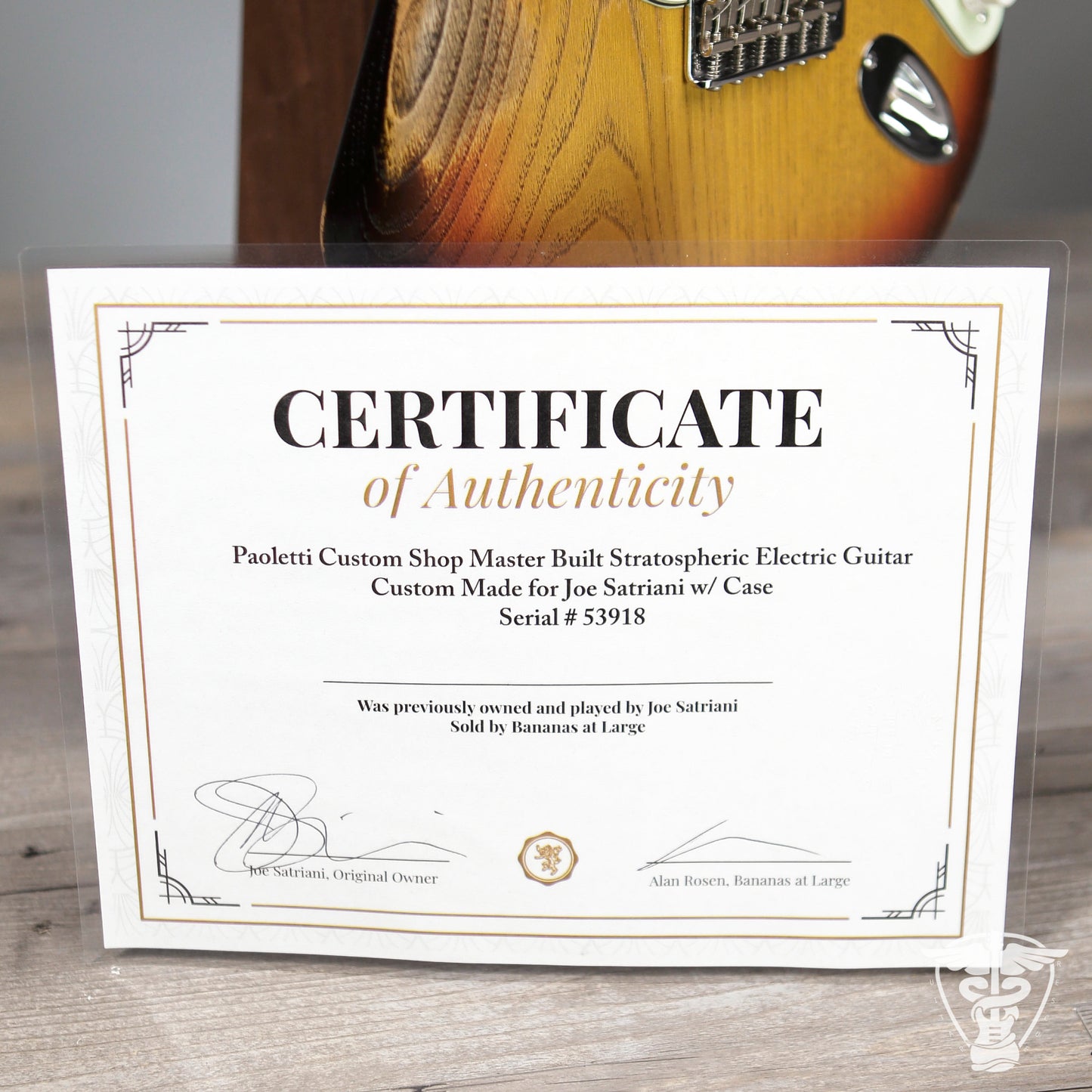 2018 Masterbuilt for Joe Satriani Paoletti Stratospheric - 7.91 LBS