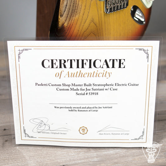 2018 Masterbuilt for Joe Satriani Paoletti Stratospheric - 7.91 LBS