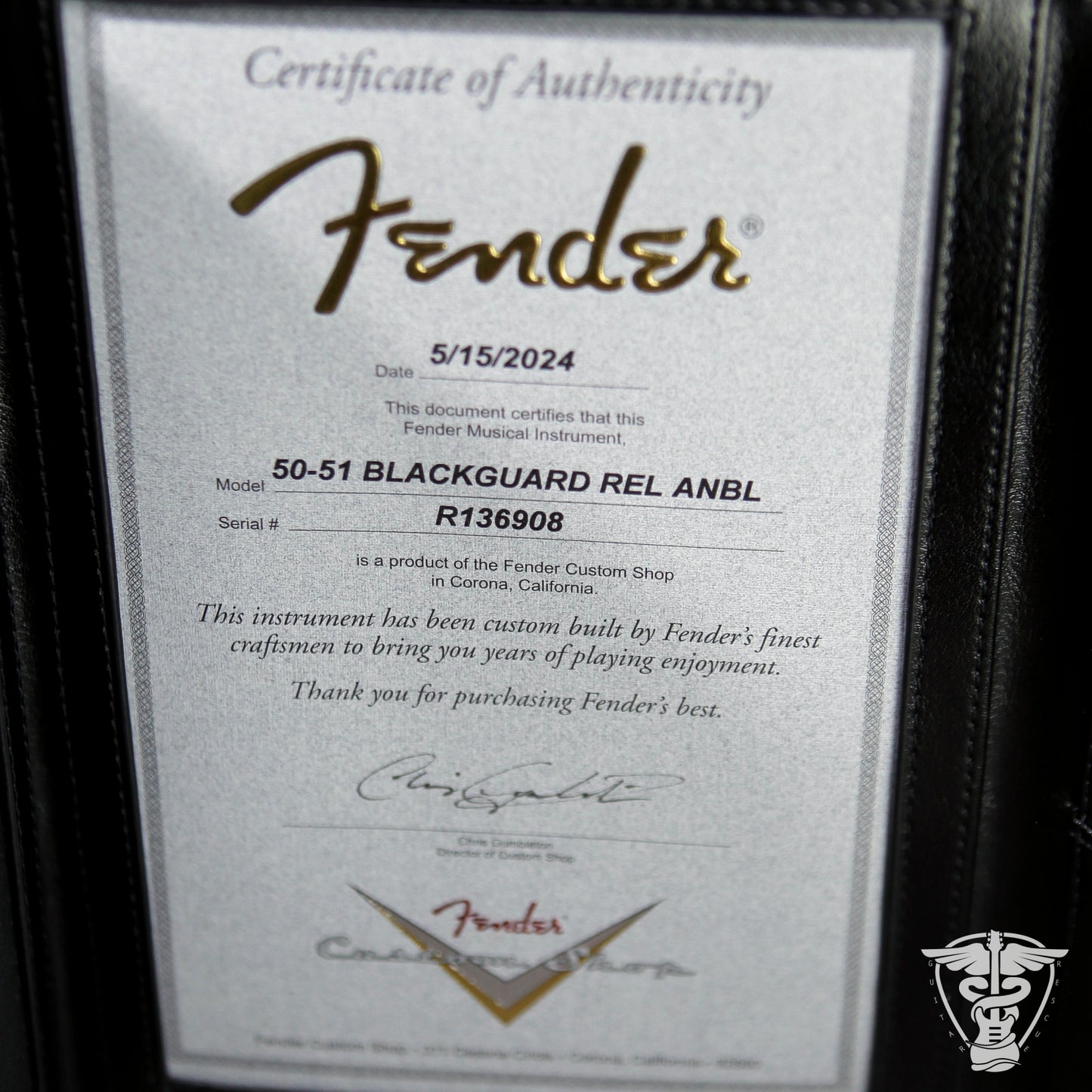 Fender Custom Shop 50-51 Blackguard Relic - 6.93 LBS