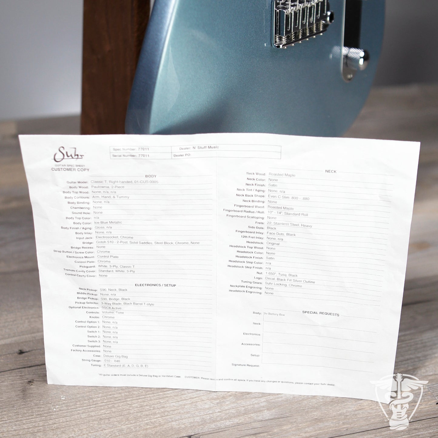 Suhr Classic T - Ice Blue Metallic