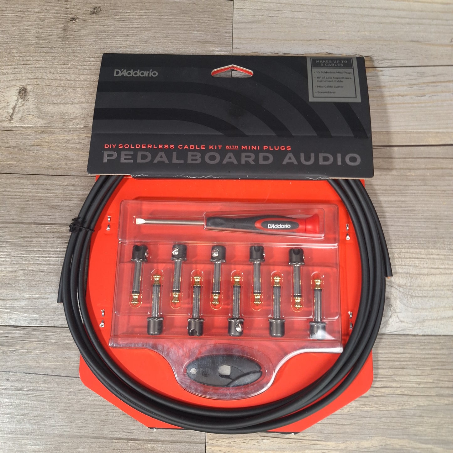 D'Addario Pedalboard Audio DIY Solderless Cable Kit w/ Mini Plugs (BRAND NEW)