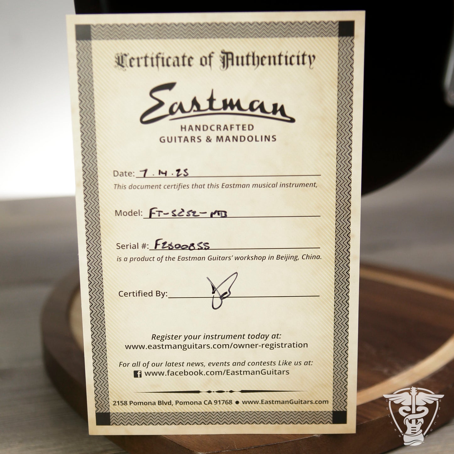 Eastman Fullertone SC'52 (Authorized Dealer) - 6.51 LBS