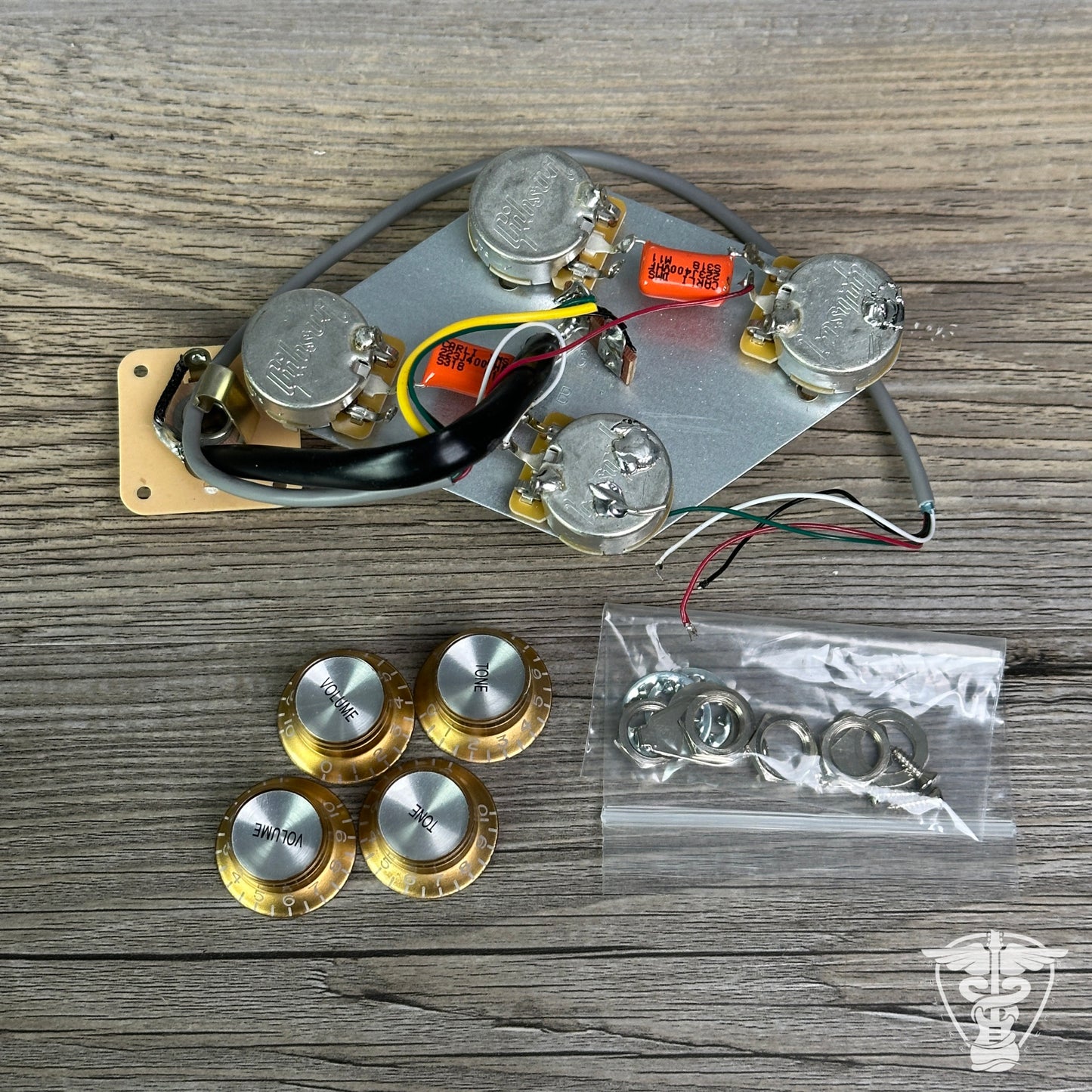 Gibson Les Paul Control Panel W/Input Jack + Knobs