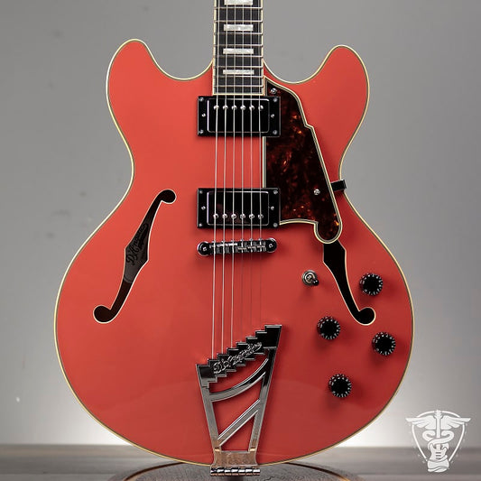 D'Angelico Premier DC Semi-Hollow Double Cutaway with Stairstep Tailpiece, Ovangkol Fretboard - 7.77 LBS