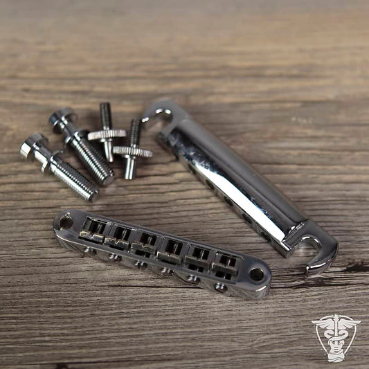 Gibson AVR1 Tailpiece & Bridge (Chrome)