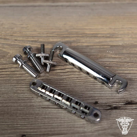 Gibson AVR1 Tailpiece & Bridge (Chrome)